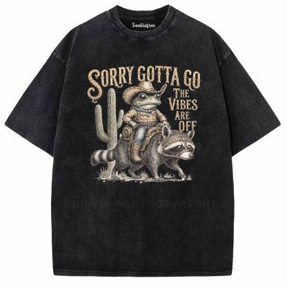 Soulisfree SORRY GOTTA GO Washed Tee