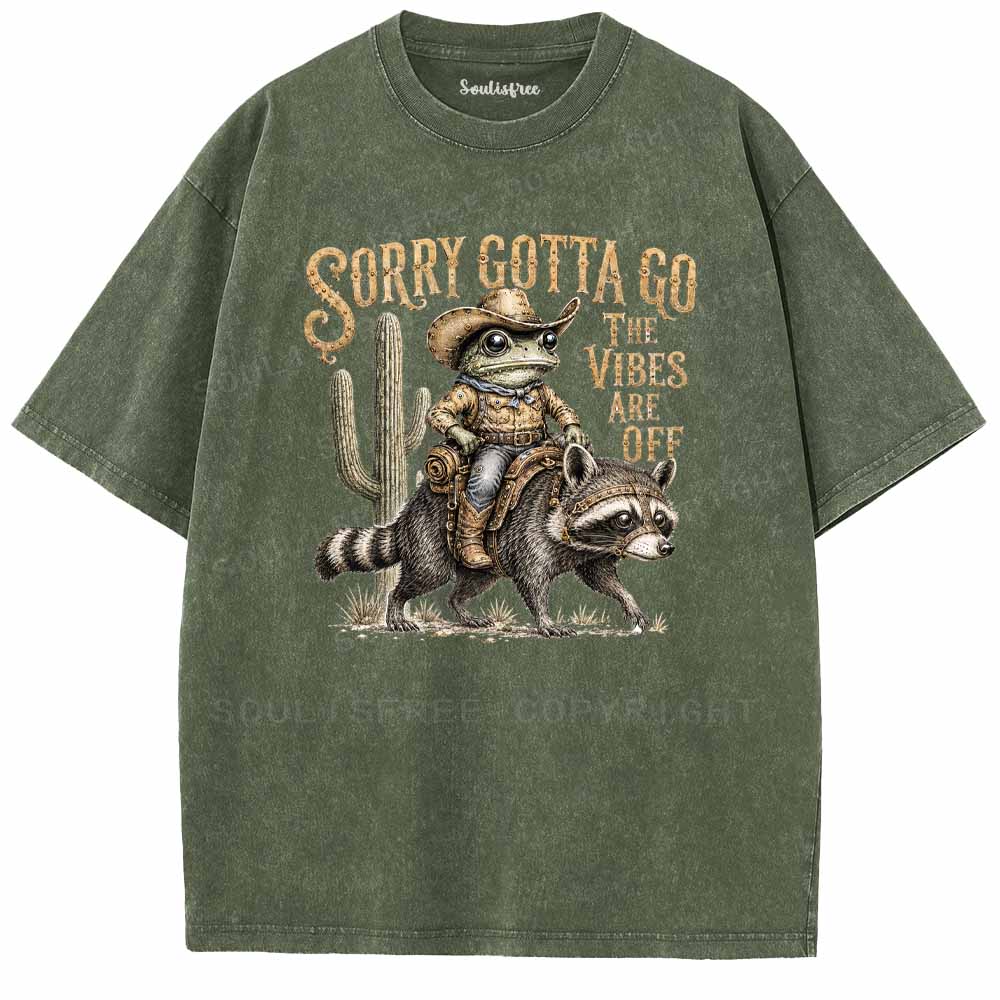 Soulisfree SORRY GOTTA GO Washed Tee