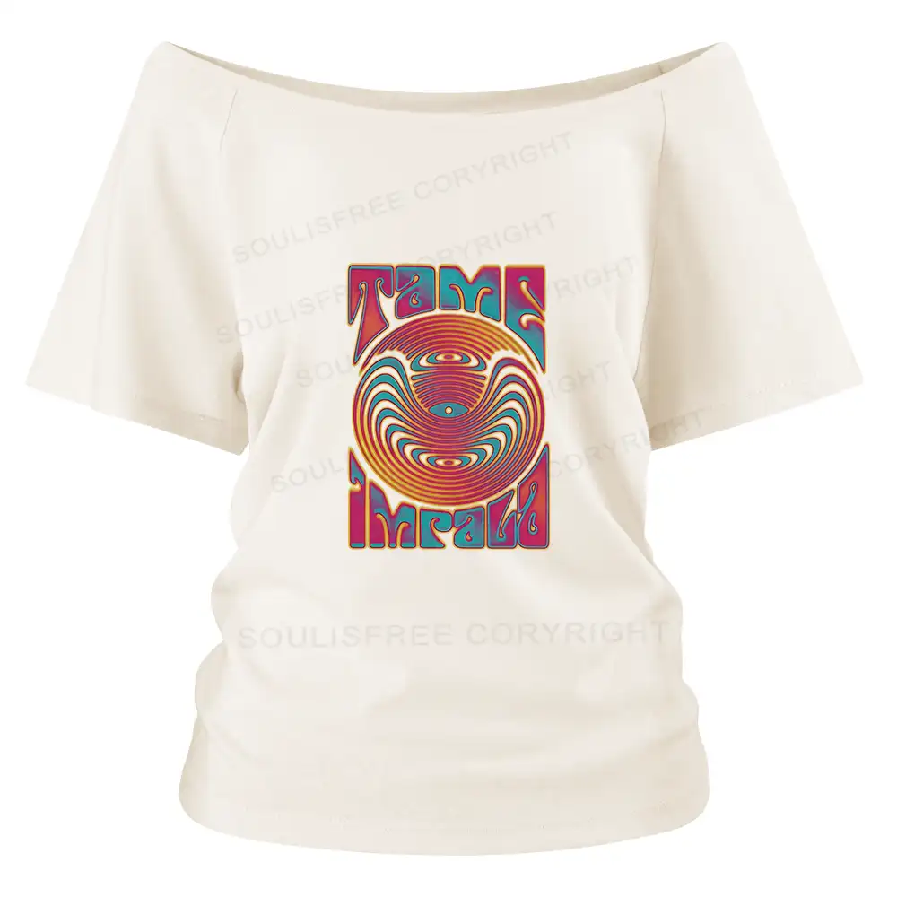 Psychedelic Moment Off Shoulder Top