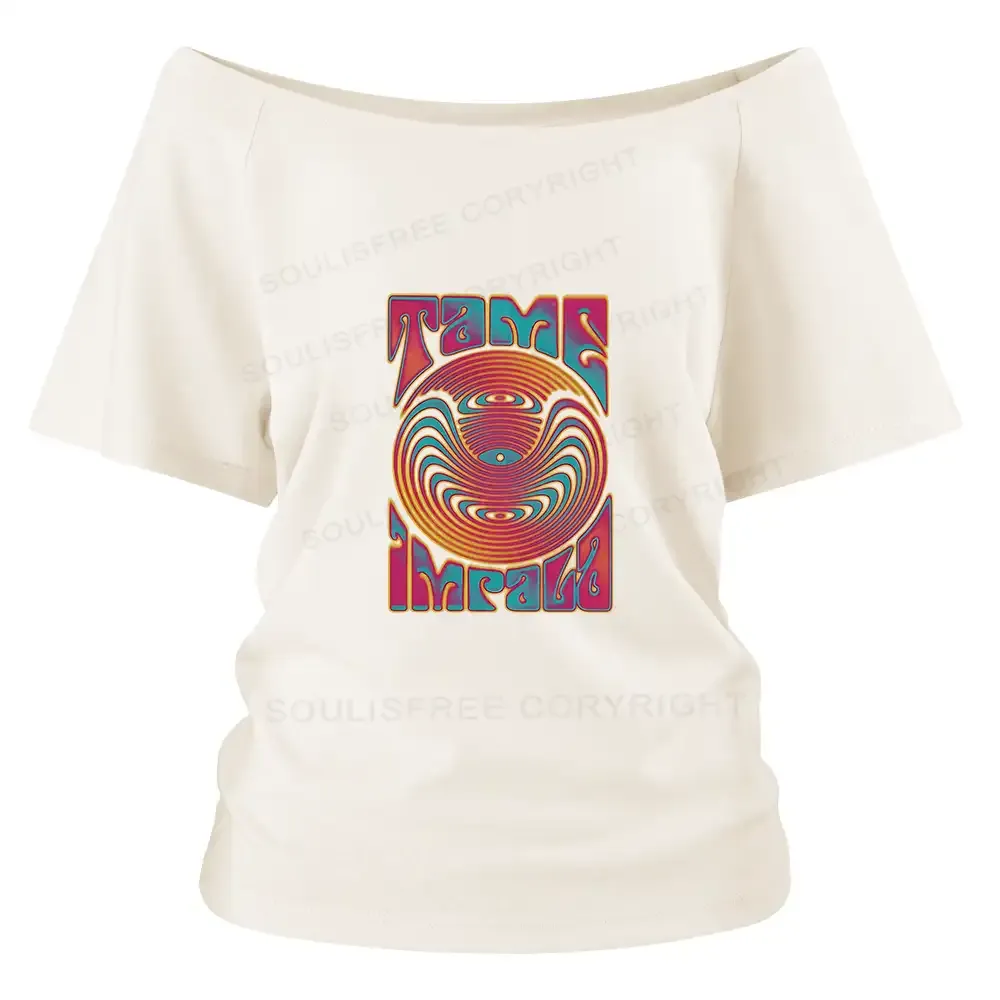 Designed Psychedelic Moment Off Shoulder Top