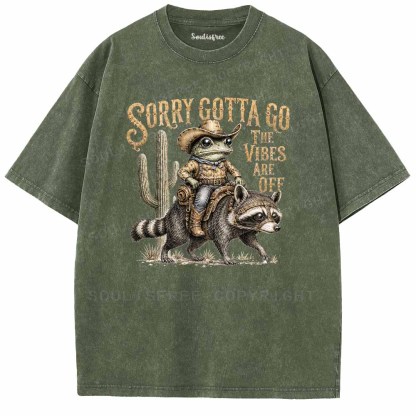 Soulisfree SORRY GOTTA GO Washed Tee