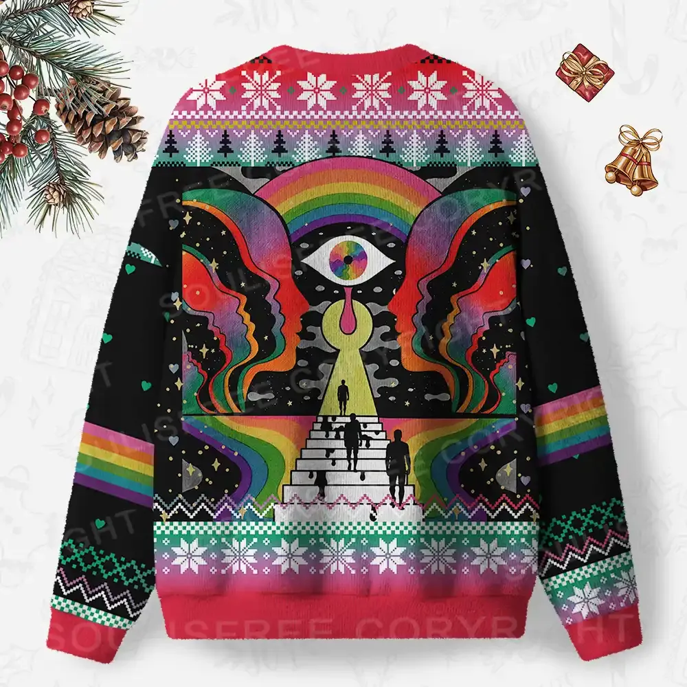 Step Into the Mind Ugly Christmas Knit Sweatshirt