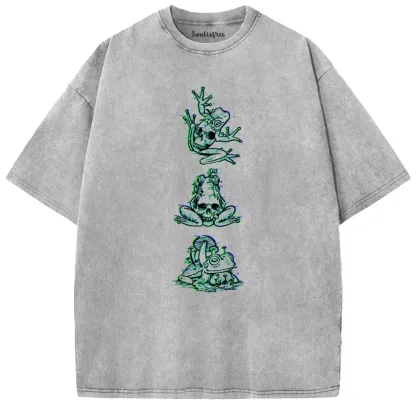 Soulisfree  ANAGLYPH TOAD TRINITY Washed Tee