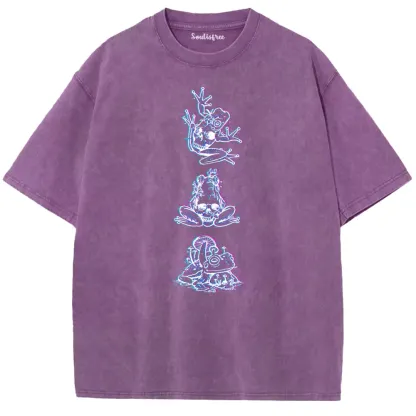 Soulisfree  ANAGLYPH TOAD TRINITY Washed Tee