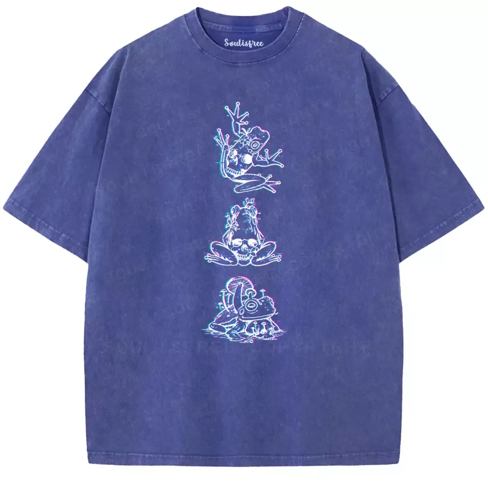 Soulisfree  ANAGLYPH TOAD TRINITY Washed Tee