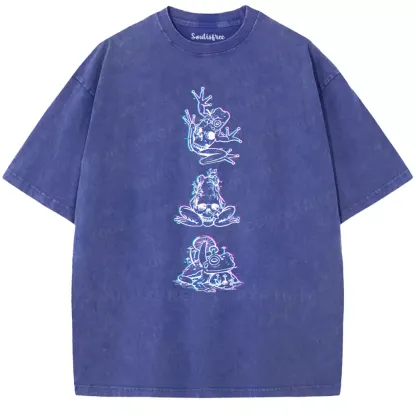 Soulisfree  ANAGLYPH TOAD TRINITY Washed Tee