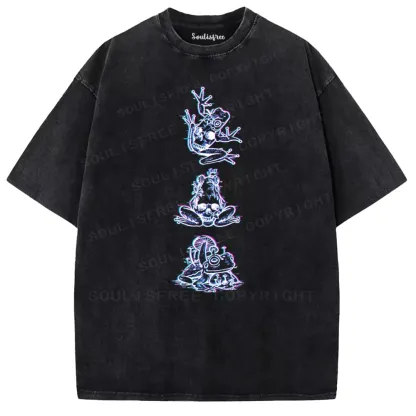 Soulisfree  ANAGLYPH TOAD TRINITY Washed Tee