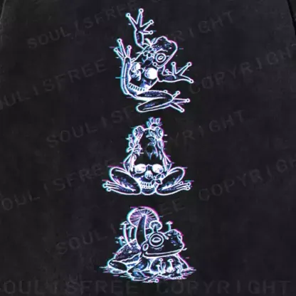 Soulisfree  ANAGLYPH TOAD TRINITY Washed Tee