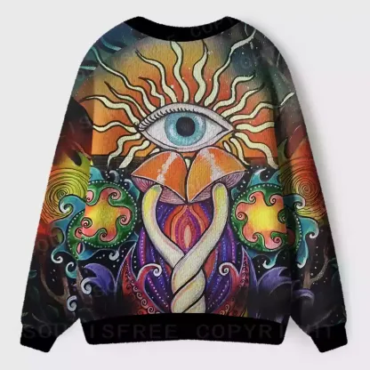 Energy Flow and Eye Vision Ugly Cardigan Sweaters 