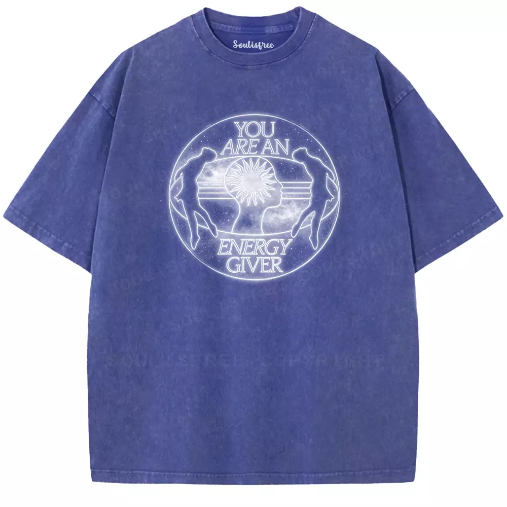 Soulisfree  YOU AREAN ENERGY GIVER Washed Tee