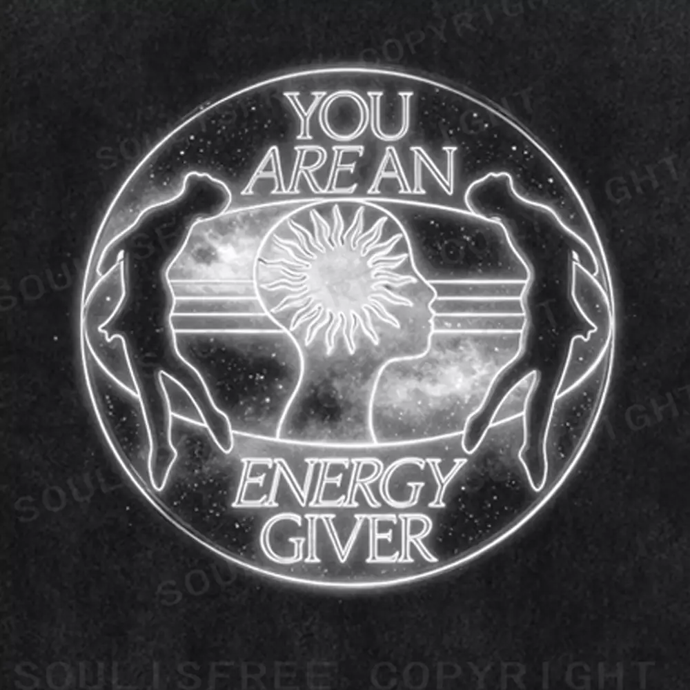 Soulisfree  YOU AREAN ENERGY GIVER Washed Tee