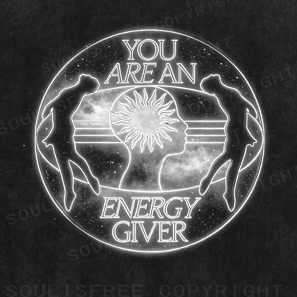 Soulisfree  YOU AREAN ENERGY GIVER Washed Tee