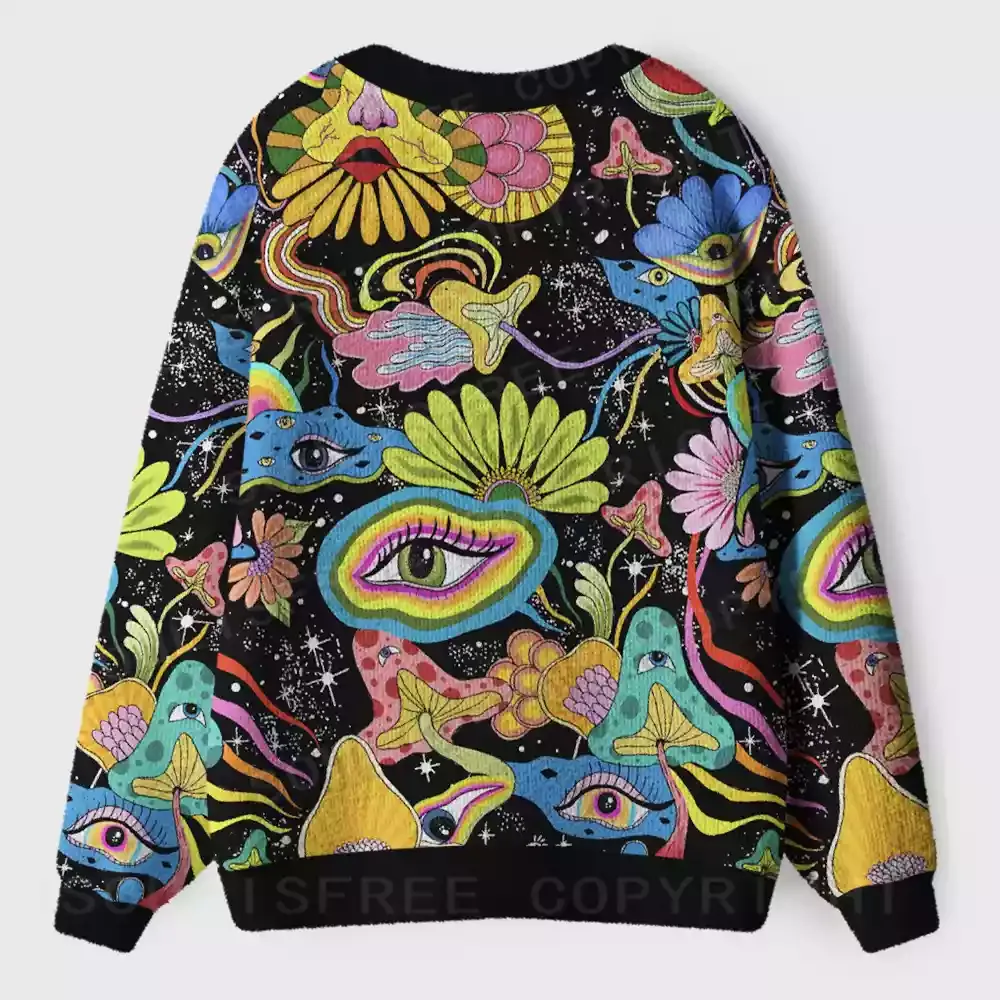 Psychic Intuition Occult Ugly Cardigan Sweaters 