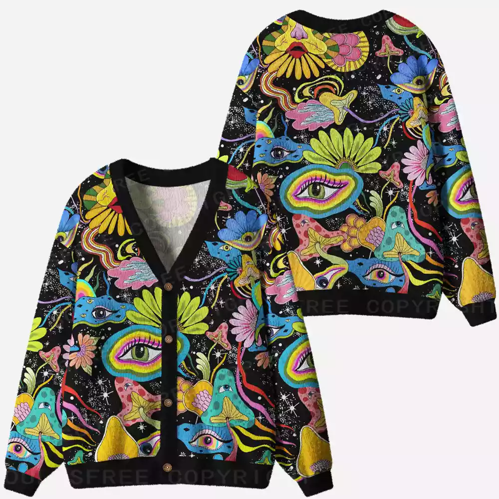Psychic Intuition Occult Ugly Cardigan Sweaters 