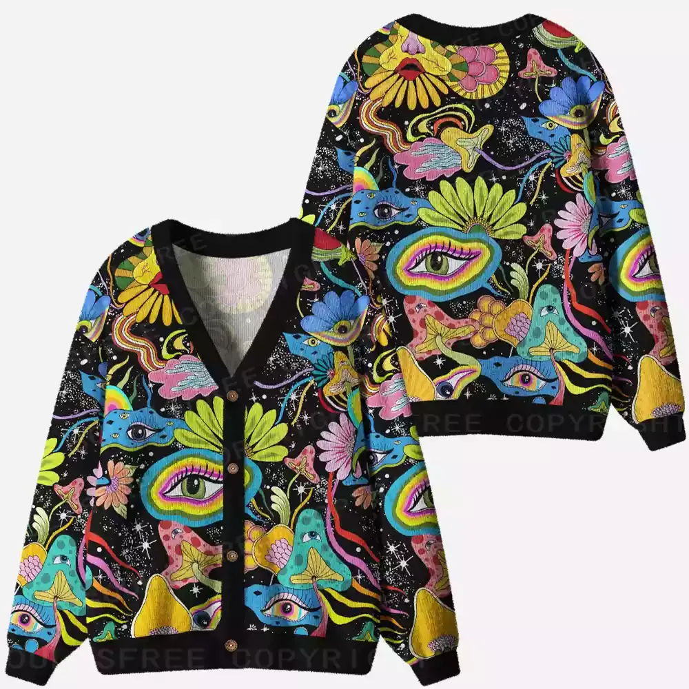 Psychic Intuition Occult Ugly Cardigan Sweaters 