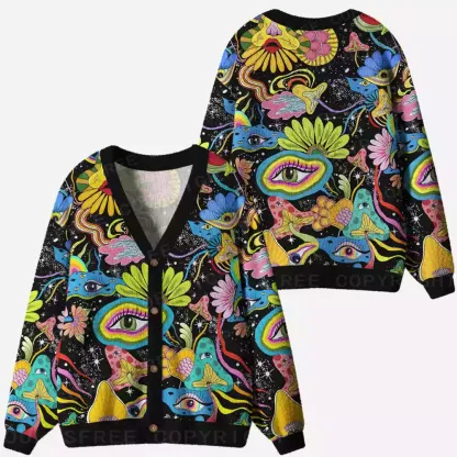 Psychic Intuition Occult Ugly Cardigan Sweaters 