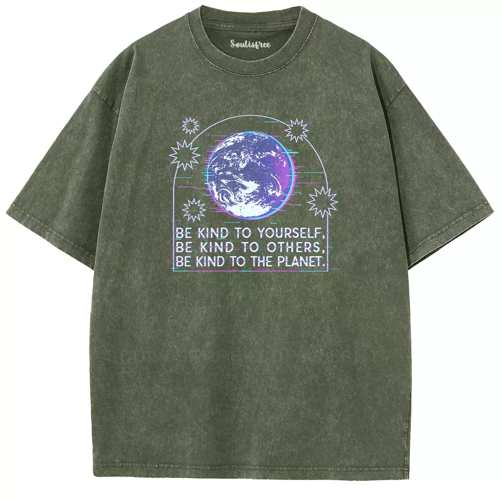 Soulisfree  BE KIND TO YOURSELF Washed Tee