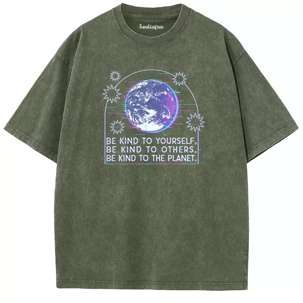 Soulisfree  BE KIND TO YOURSELF Washed Tee