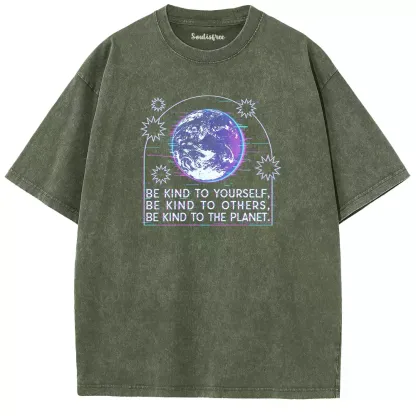 Soulisfree  BE KIND TO YOURSELF Washed Tee