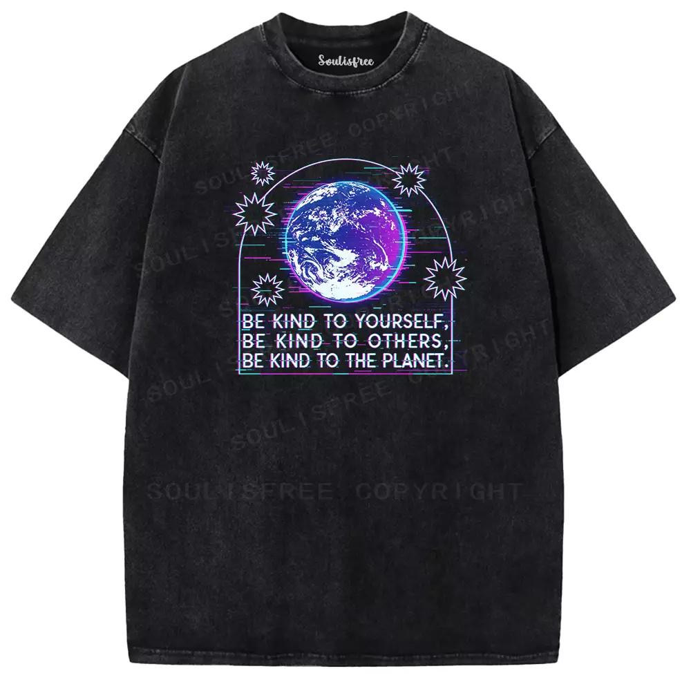 Soulisfree  BE KIND TO YOURSELF Washed Tee