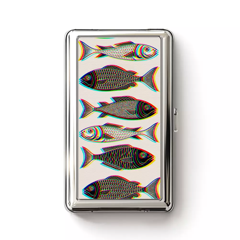 Soulisfree Fish That Meet And Separate Metal Pocket Case
