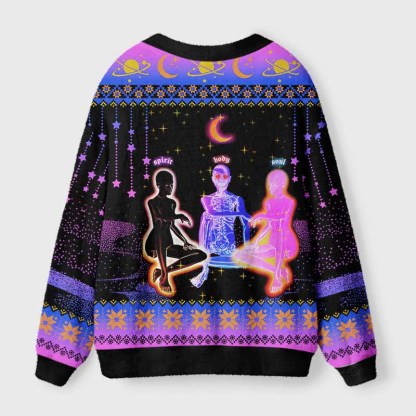 Soulisfree Ethereal Energy: Spirit Meets Soul  Fuzzy Cardigan Sweater 