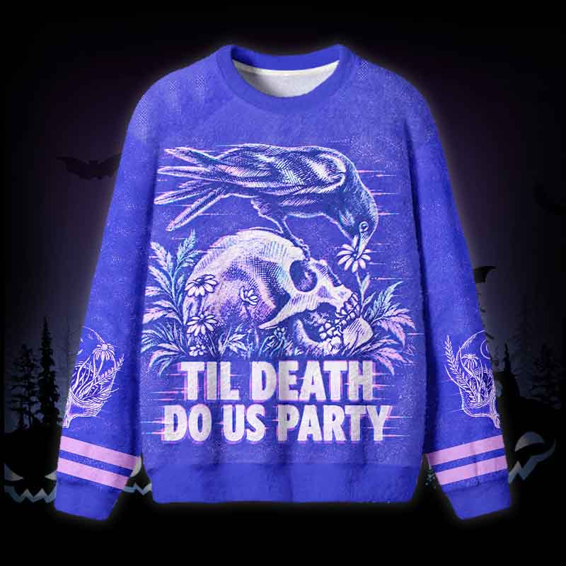 Soulisfree Til Death Do Us Party Fuzzy Crewneck Sweater