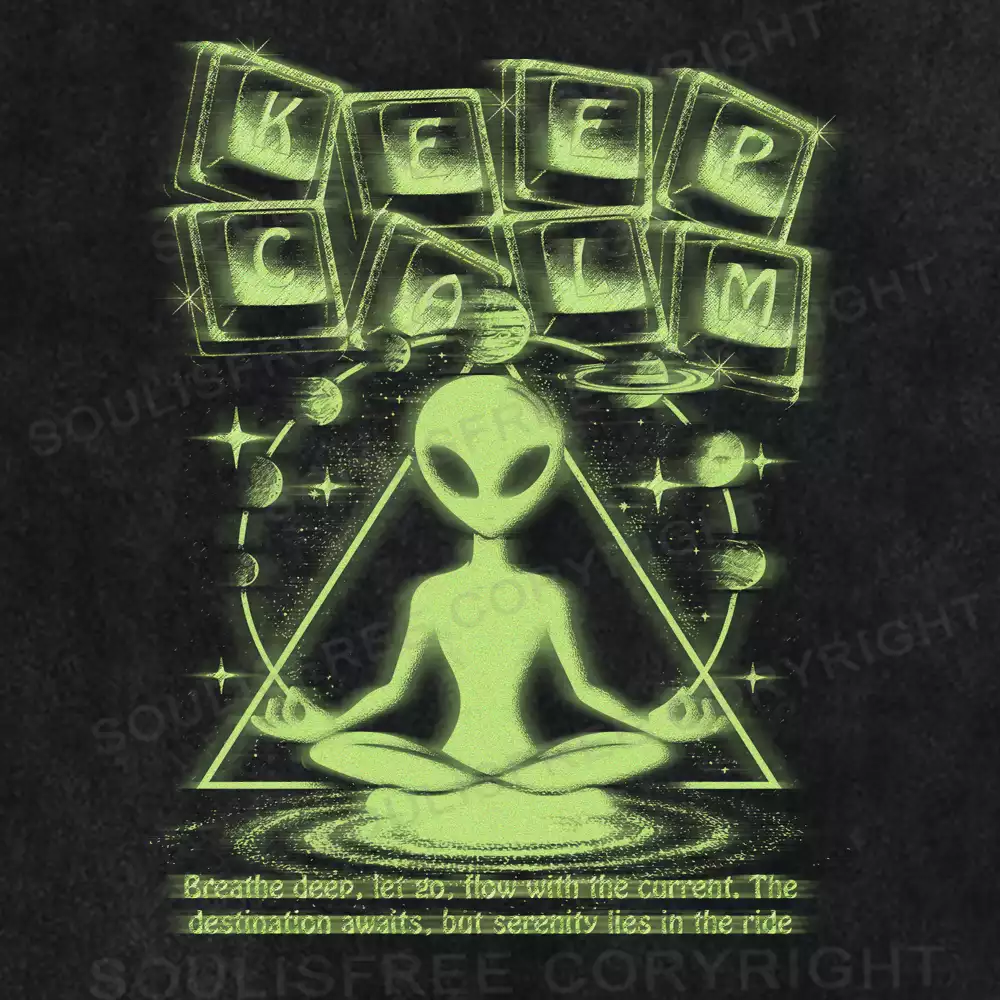 Keep Clam Washed Alien T-shirt