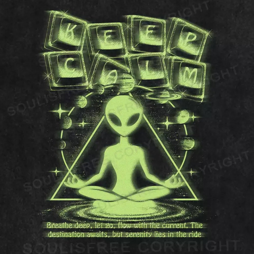 Keep Clam Washed Alien T-shirt