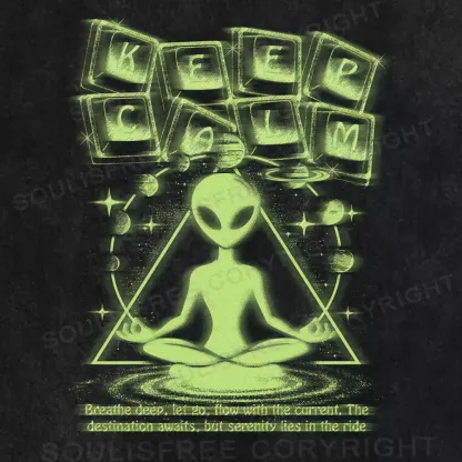 Keep Clam Washed Alien T-shirt
