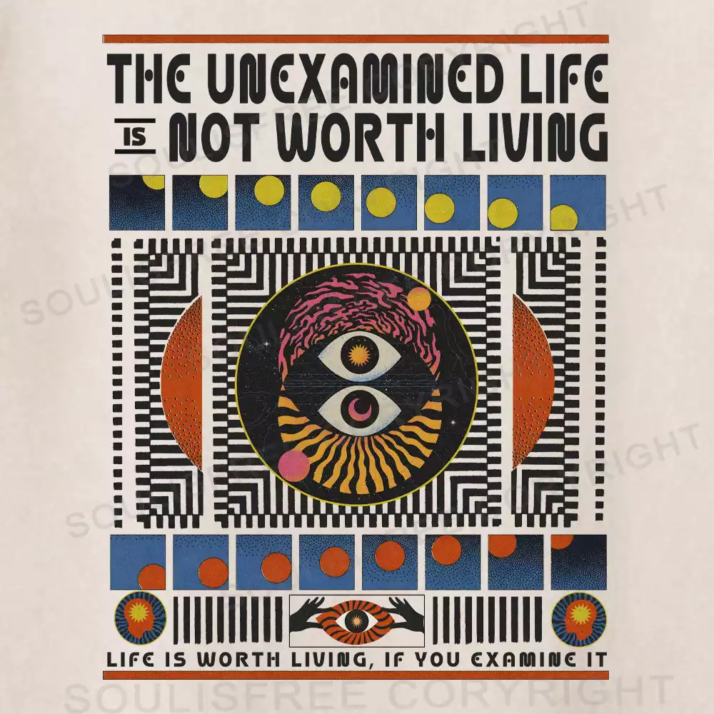 The Unexamined Life Not Worth Living Washed T-shirt