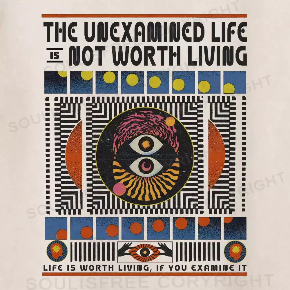 The Unexamined Life Not Worth Living Washed T-shirt