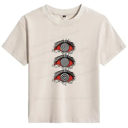 Psychedelic Eye Basic Washed T-shirt