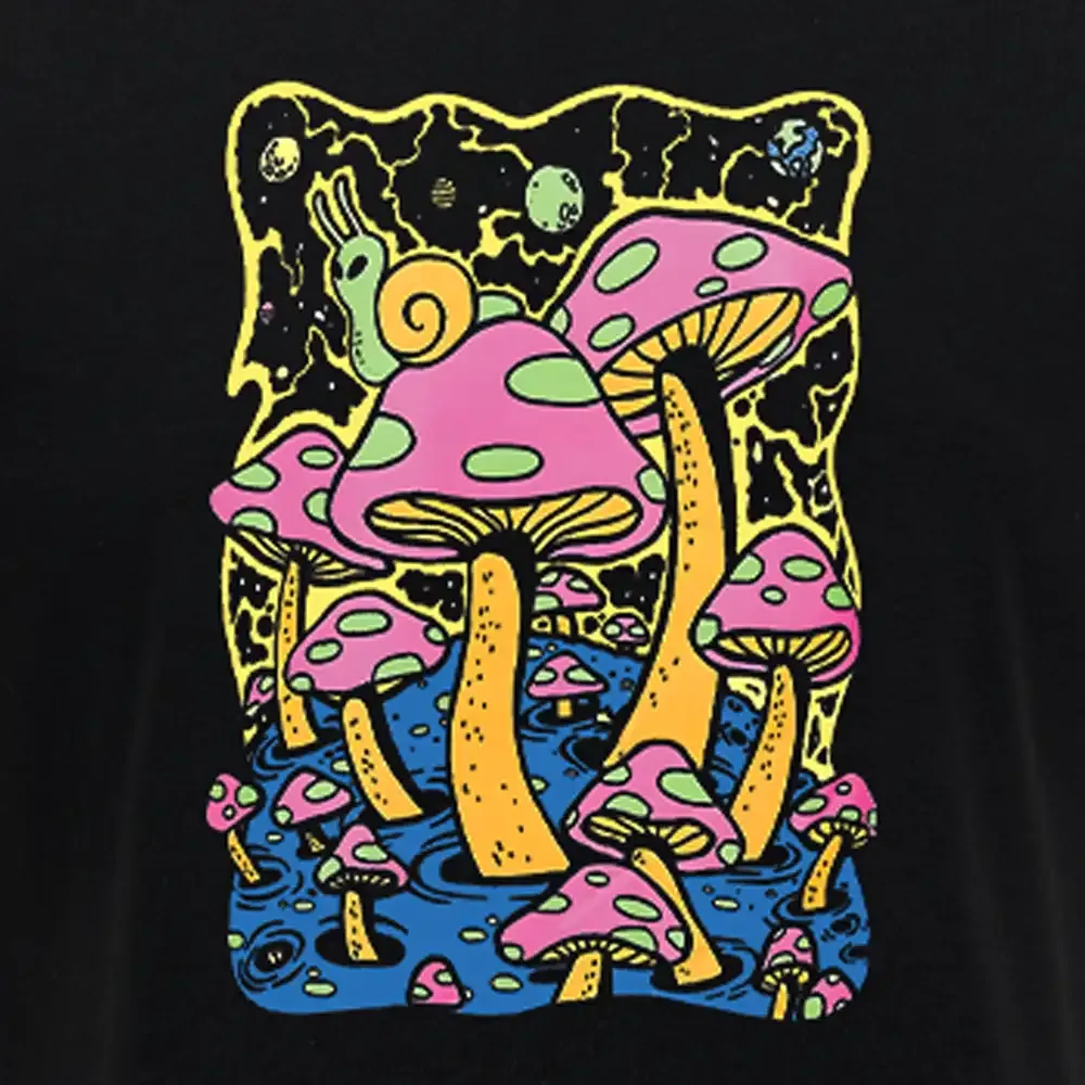 Mushroom World Block Raglan Long Sleeve Crop Top