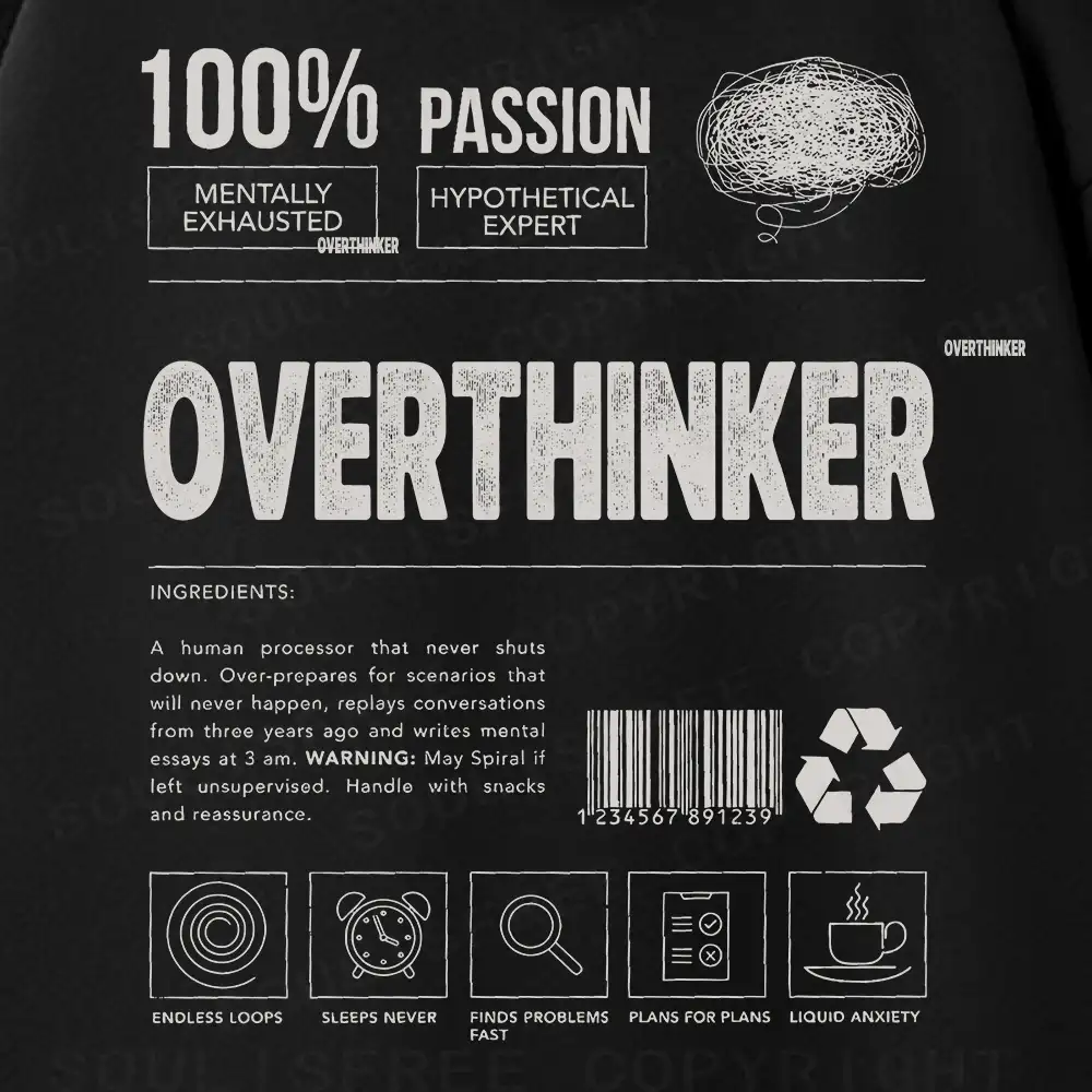 OVERTHINKER Fleece Hoodie Set