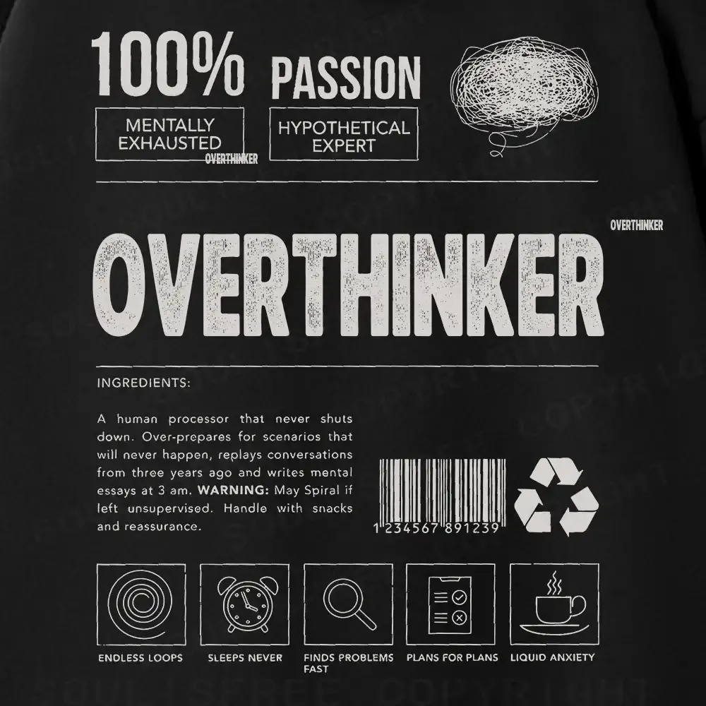 OVERTHINKER Fleece Hoodie Set