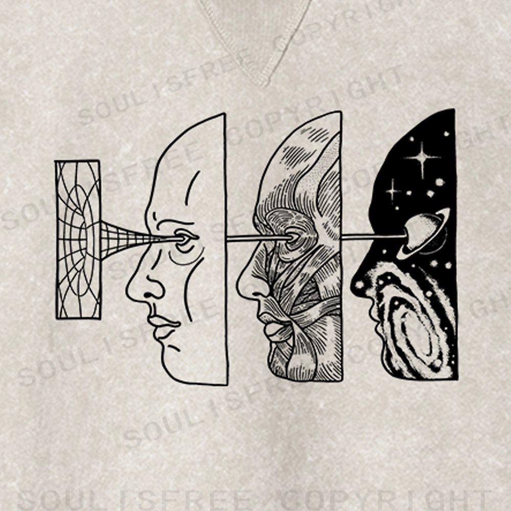 Reality Is Manipulated By Thought Fit Washed Sweatshirt