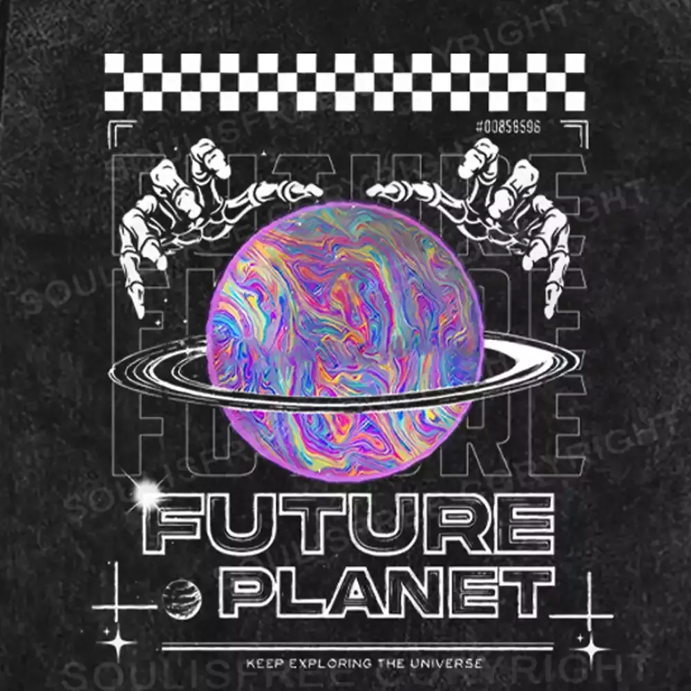 Future Planet Washed Space T-shirt
