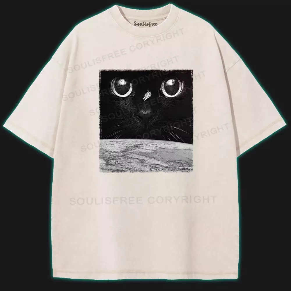 Night Falls Washed Space T-shirt