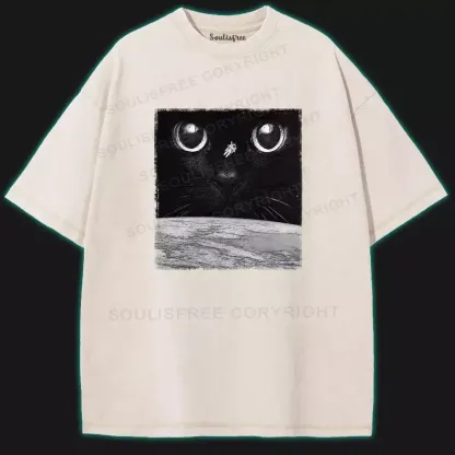 Night Falls Washed Space T-shirt