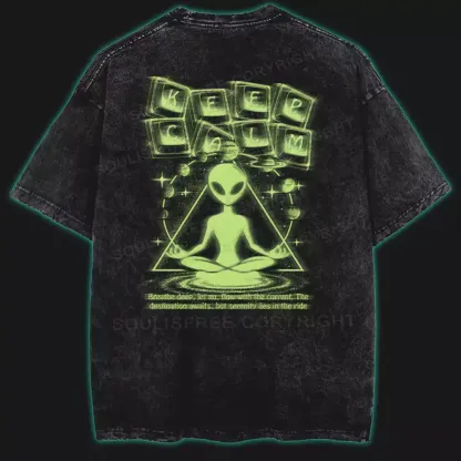 Keep Clam Washed Alien T-shirt