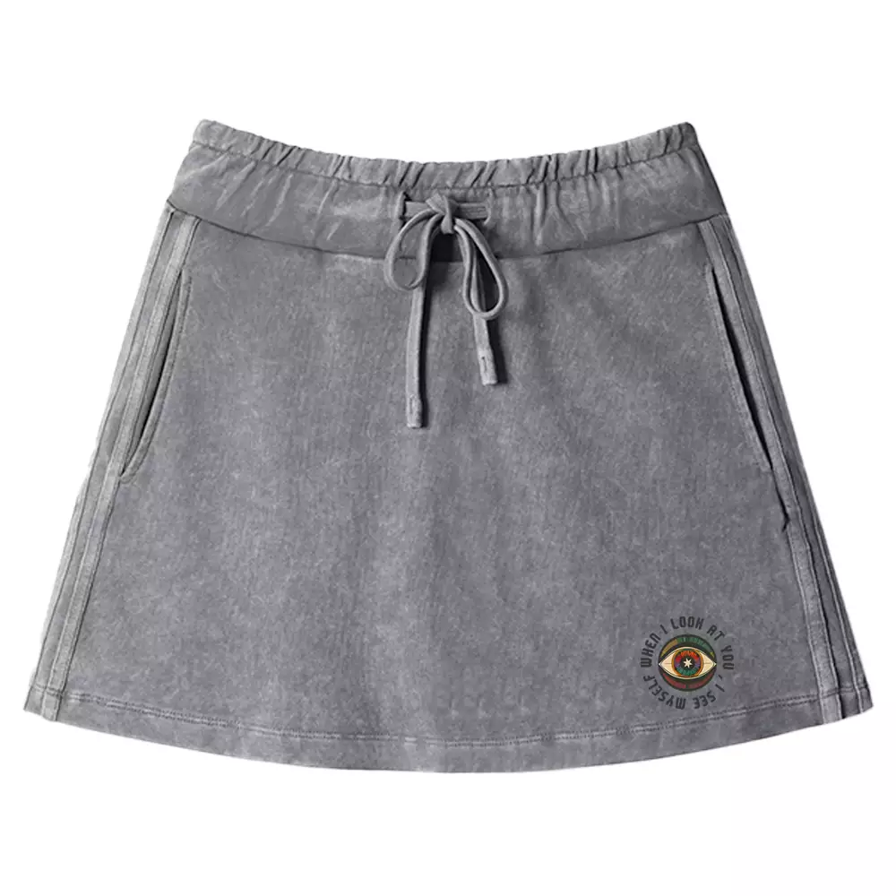 Reflections of the Soul Washed A-line Mini Skirt