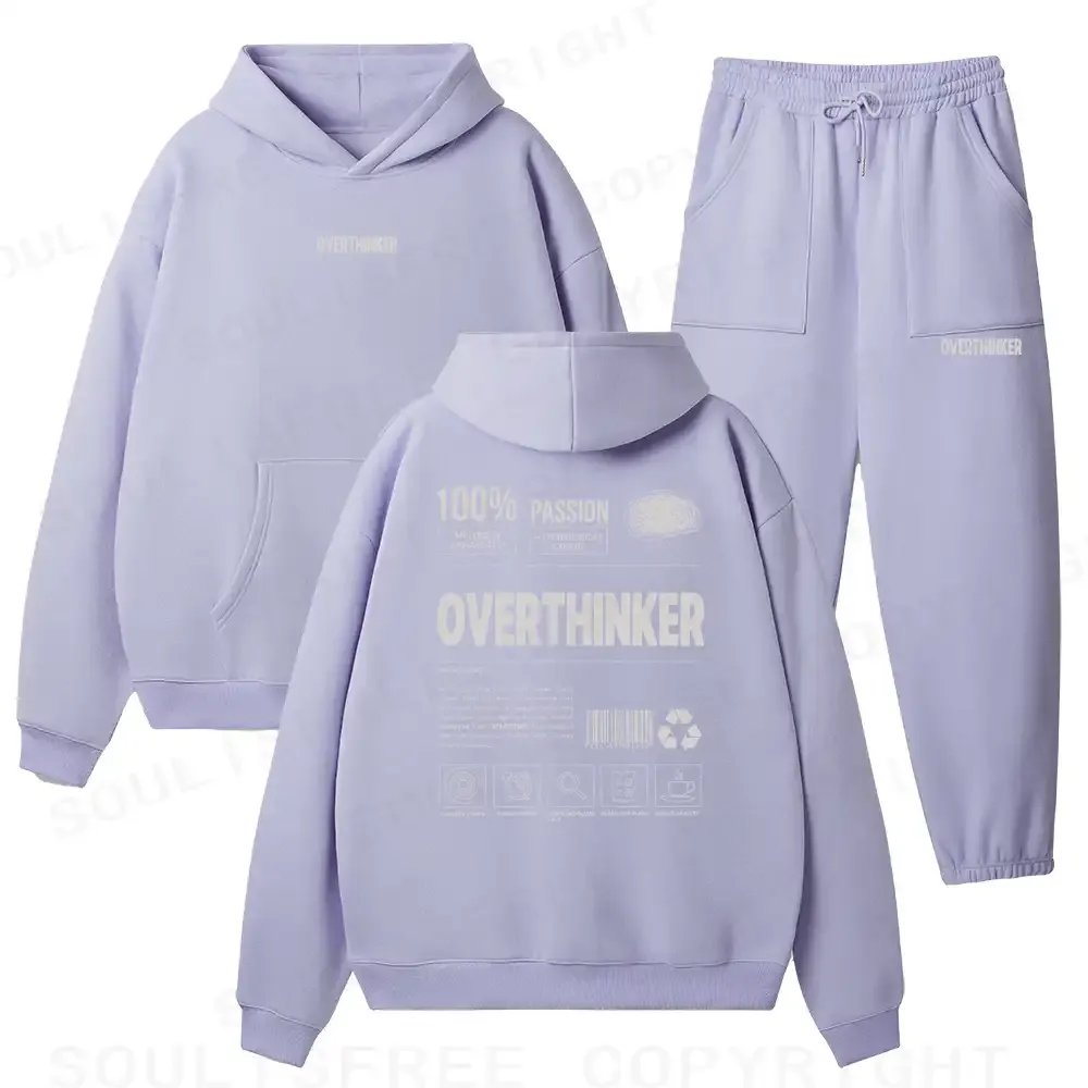OVERTHINKER Fleece Hoodie Set