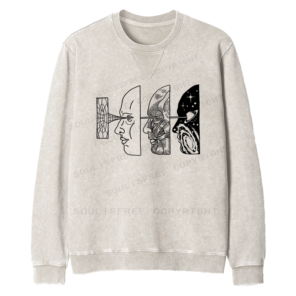 Reality Is Manipulated By Thought Fit Washed Sweatshirt