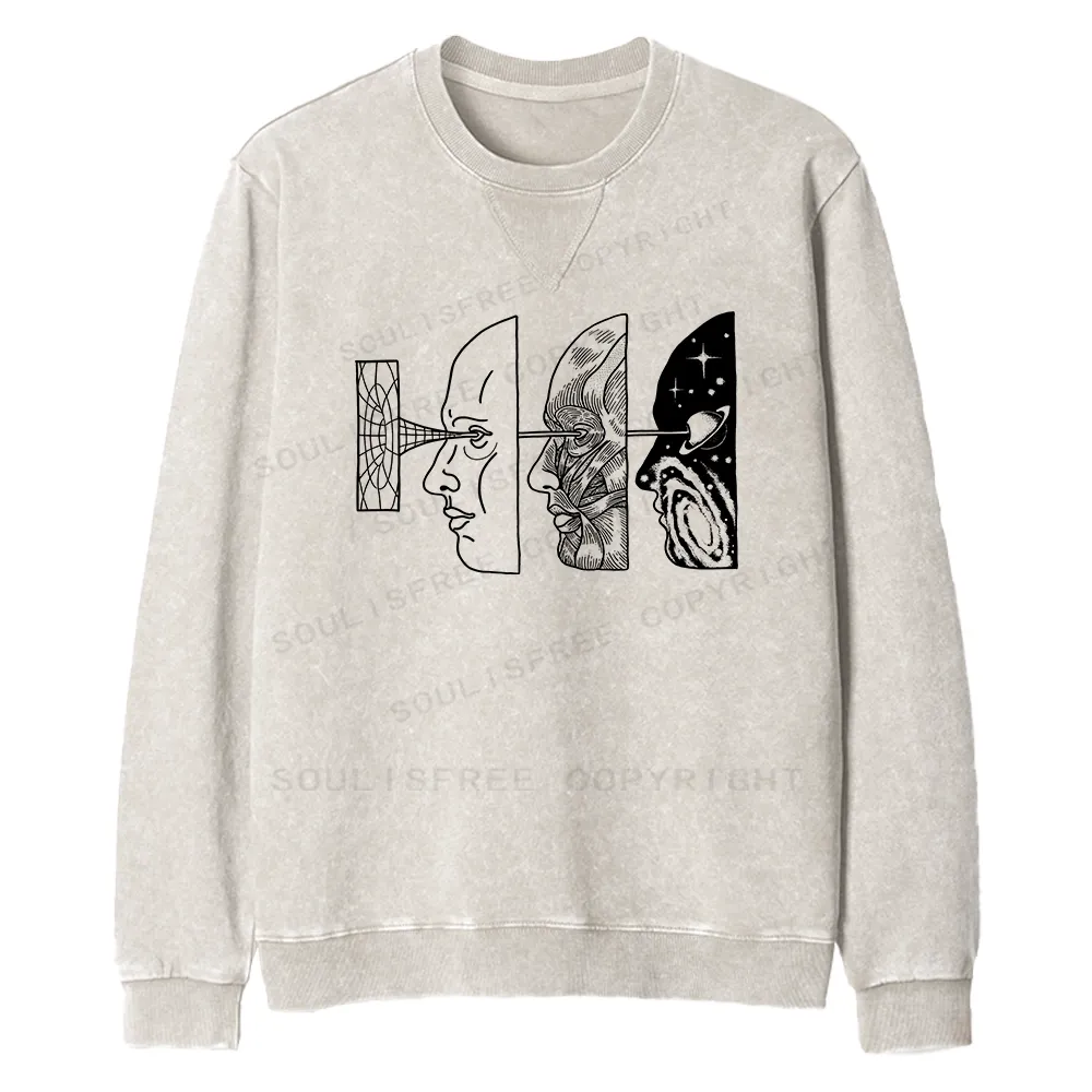 Reality Is Manipulated By Thought Fit Washed Sweatshirt