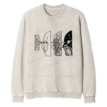 Reality Is Manipulated By Thought Fit Washed Sweatshirt