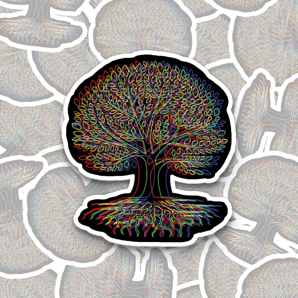 Psychedelic Tree Of Life 1PCS Stickers