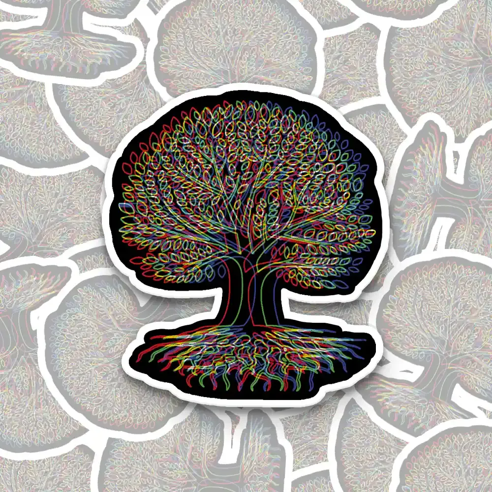 Psychedelic Tree Of Life 1PCS Stickers