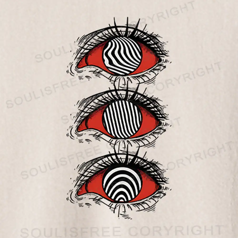 Psychedelic Eye Basic Washed T-shirt