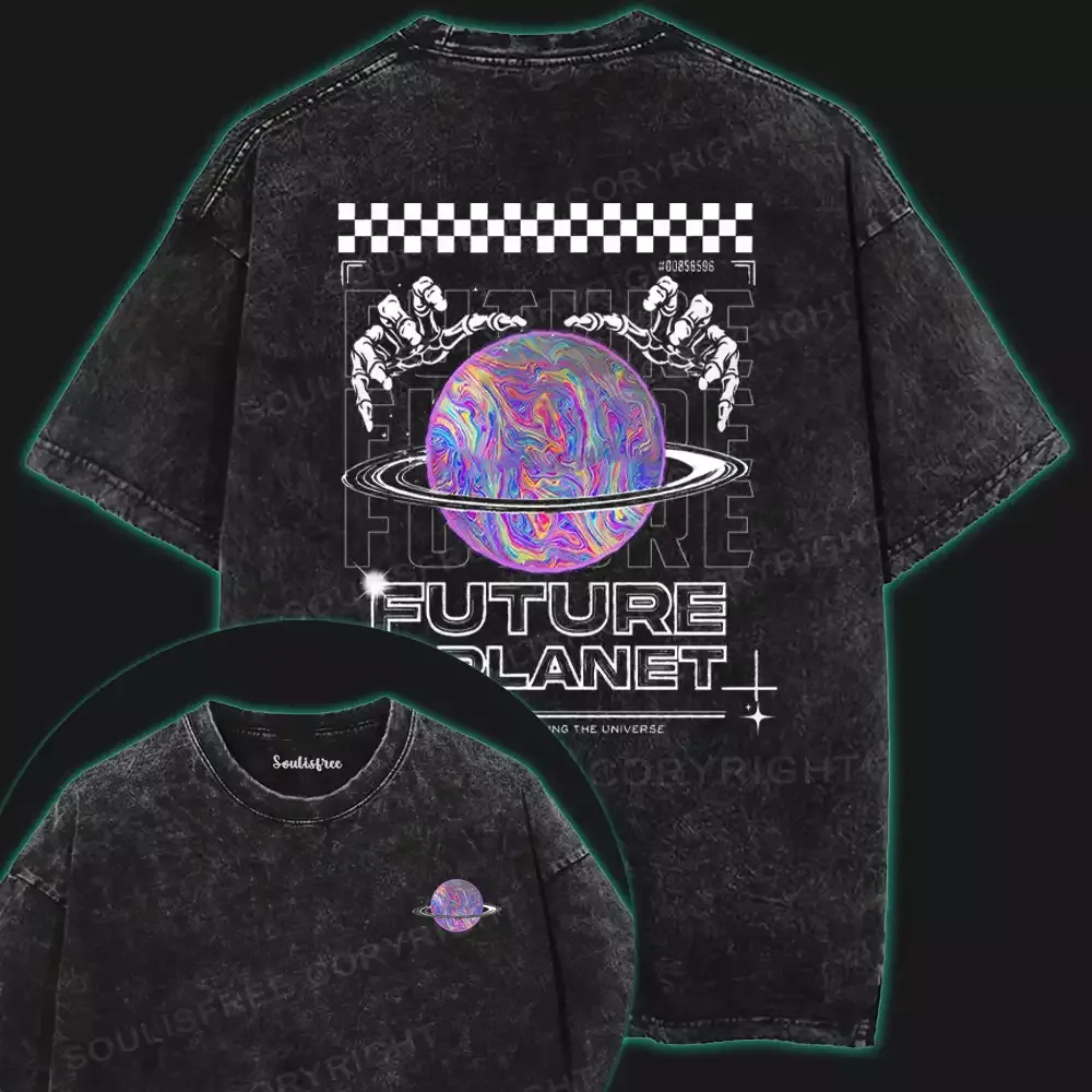 Future Planet Washed Space T-shirt